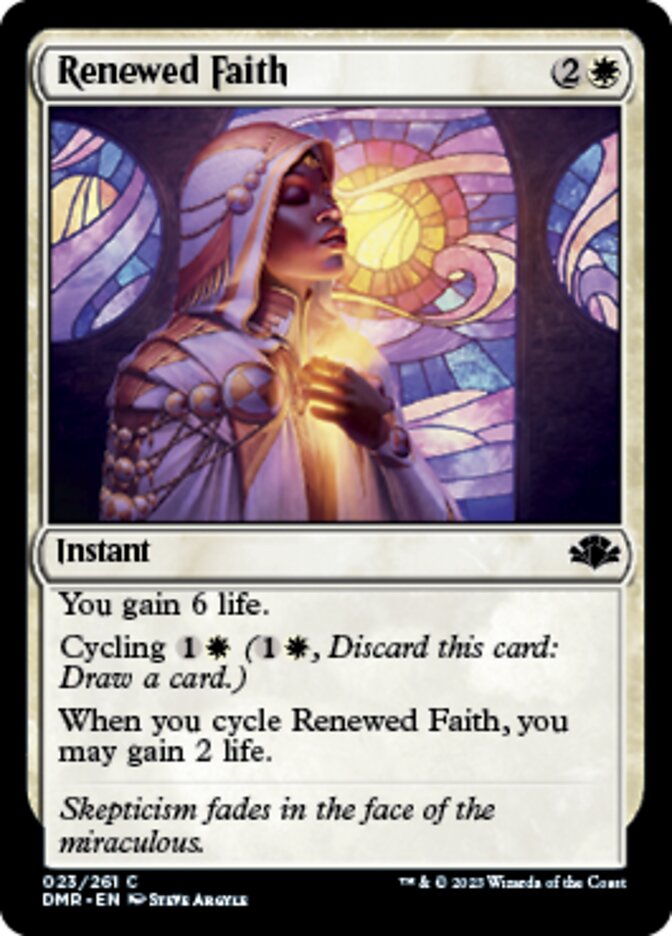 Renewed Faith [Dominaria Remastered] | PLUS EV GAMES 