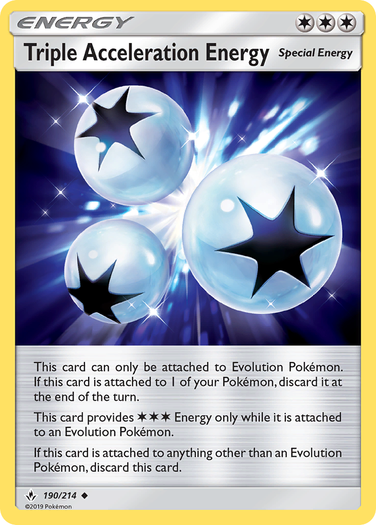 Triple Acceleration Energy (190/214) [Sun & Moon: Unbroken Bonds] | PLUS EV GAMES 