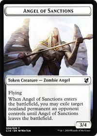 Angel of Sanctions // Horror Double-sided Token [Commander 2019 Tokens] | PLUS EV GAMES 