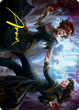 Falkenrath Celebrants 1 Art Card (Gold-Stamped Signature) [Innistrad: Crimson Vow Art Series] | PLUS EV GAMES 