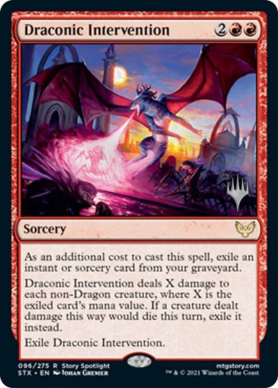 Draconic Intervention (Promo Pack) [Strixhaven: School of Mages Promos] | PLUS EV GAMES 