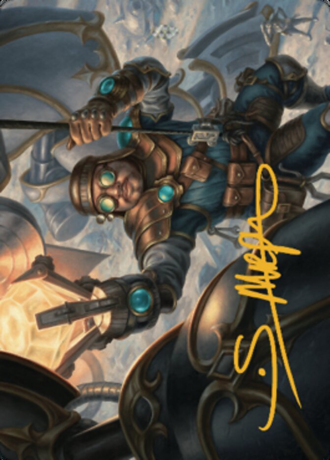 Powerstone Engineer Art Card (Gold-Stamped Signature) [The Brothers' War Art Series] | PLUS EV GAMES 