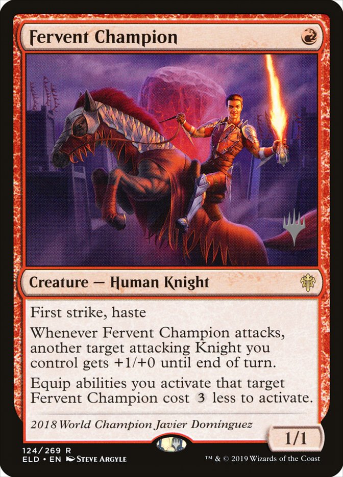 Fervent Champion (Promo Pack) [Throne of Eldraine Promos] | PLUS EV GAMES 