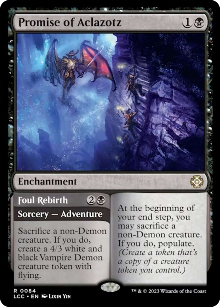 Promise of Aclazotz // Foul Rebirth [The Lost Caverns of Ixalan Commander] | PLUS EV GAMES 