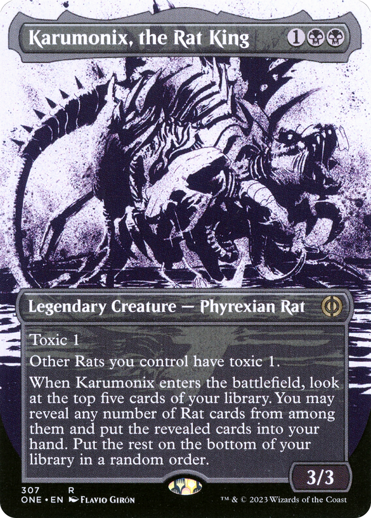 Karumonix, the Rat King (Borderless Ichor) [Phyrexia: All Will Be One] | PLUS EV GAMES 