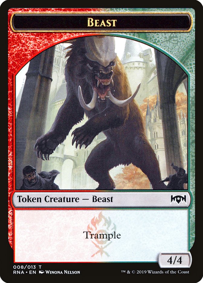 Beast [Ravnica Allegiance Tokens] | PLUS EV GAMES 