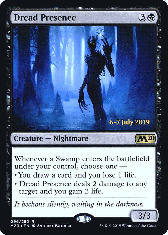 Dread Presence  [Core Set 2020 Prerelease Promos] | PLUS EV GAMES 