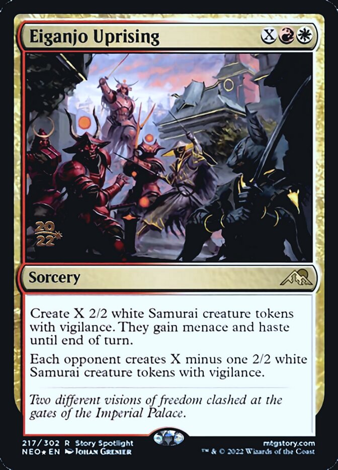 Eiganjo Uprising [Kamigawa: Neon Dynasty Prerelease Promos] | PLUS EV GAMES 