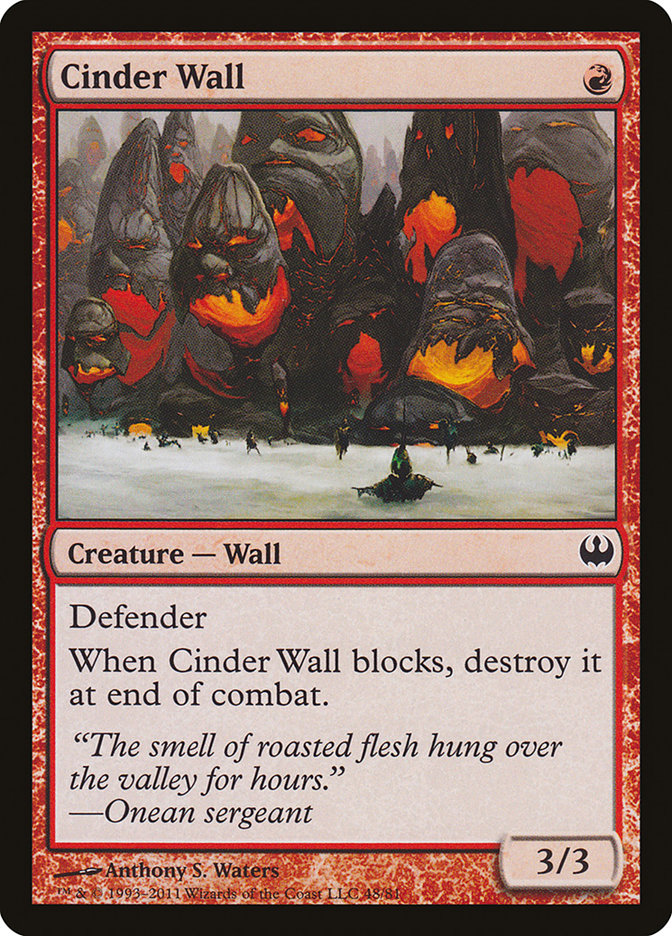 Cinder Wall [Duel Decks: Knights vs. Dragons] | PLUS EV GAMES 