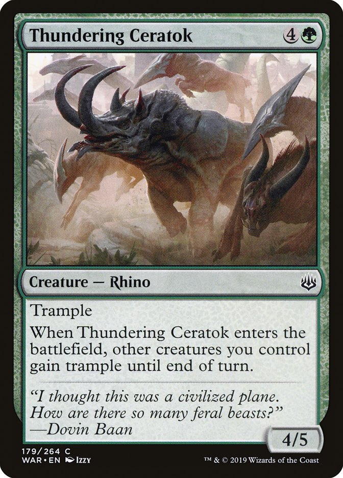 Thundering Ceratok [War of the Spark] | PLUS EV GAMES 