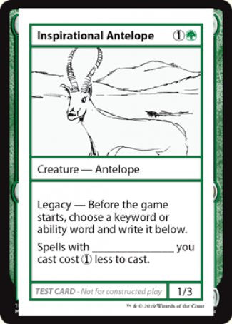 Inspirational Antelope (2021 Edition) [Mystery Booster Playtest Cards] | PLUS EV GAMES 