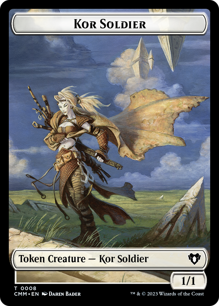 Soldier // Kor Soldier Double-Sided Token [Commander Masters Tokens] | PLUS EV GAMES 