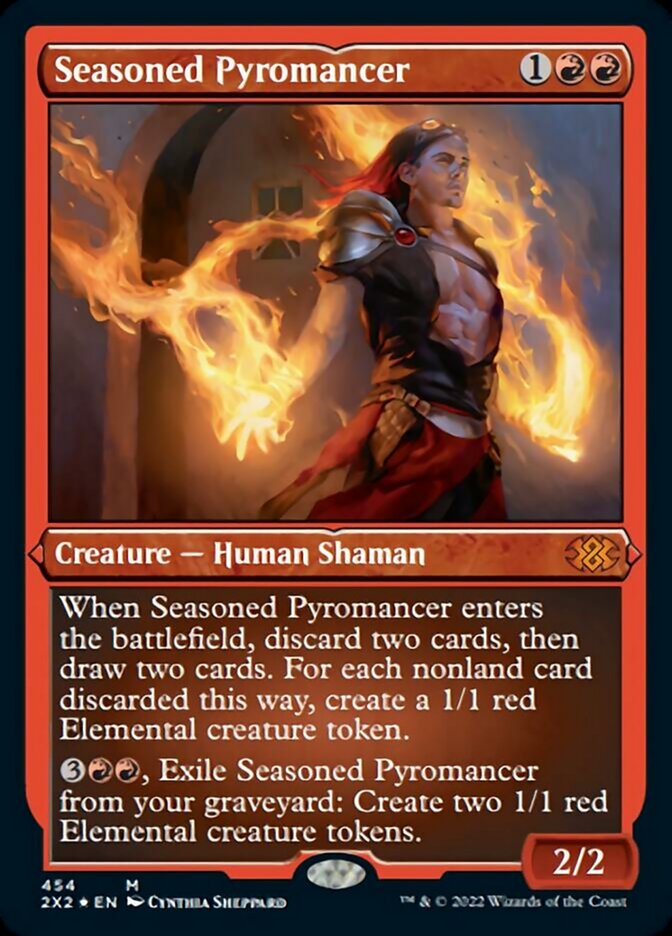 Seasoned Pyromancer (Foil Etched) [Double Masters 2022] | PLUS EV GAMES 