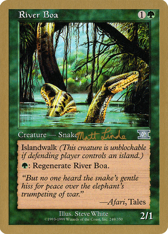 River Boa (Matt Linde) [World Championship Decks 1999] | PLUS EV GAMES 