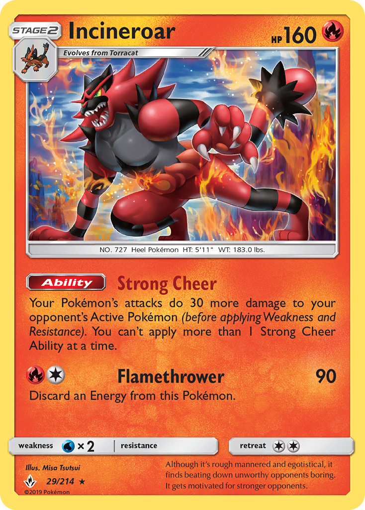 Incineroar (29/214) [Sun & Moon: Unbroken Bonds] | PLUS EV GAMES 