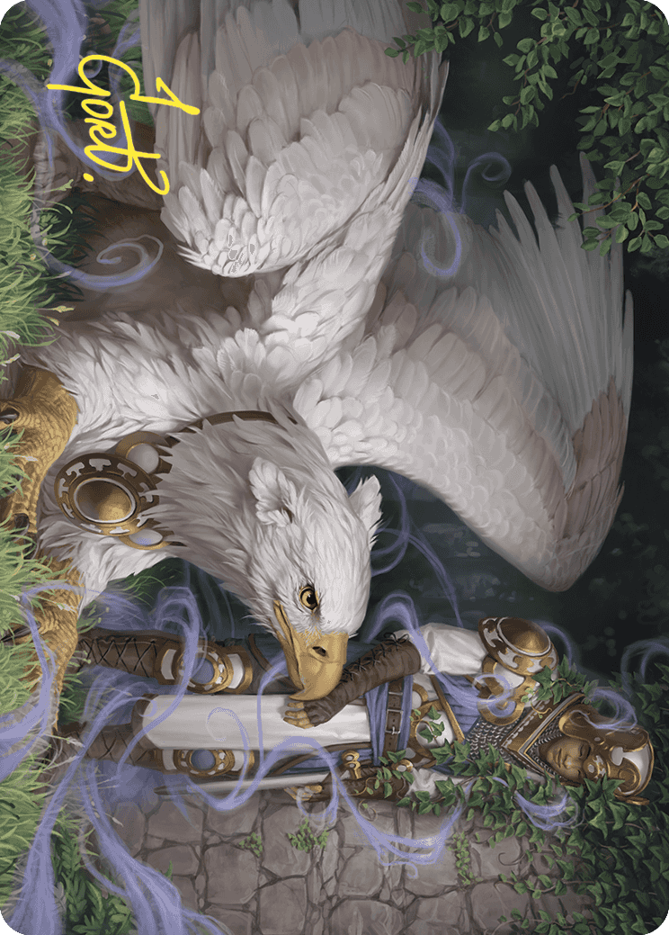 Dutiful Griffin Art Card (Gold-Stamped Signature) [Wilds of Eldraine Art Series] | PLUS EV GAMES 