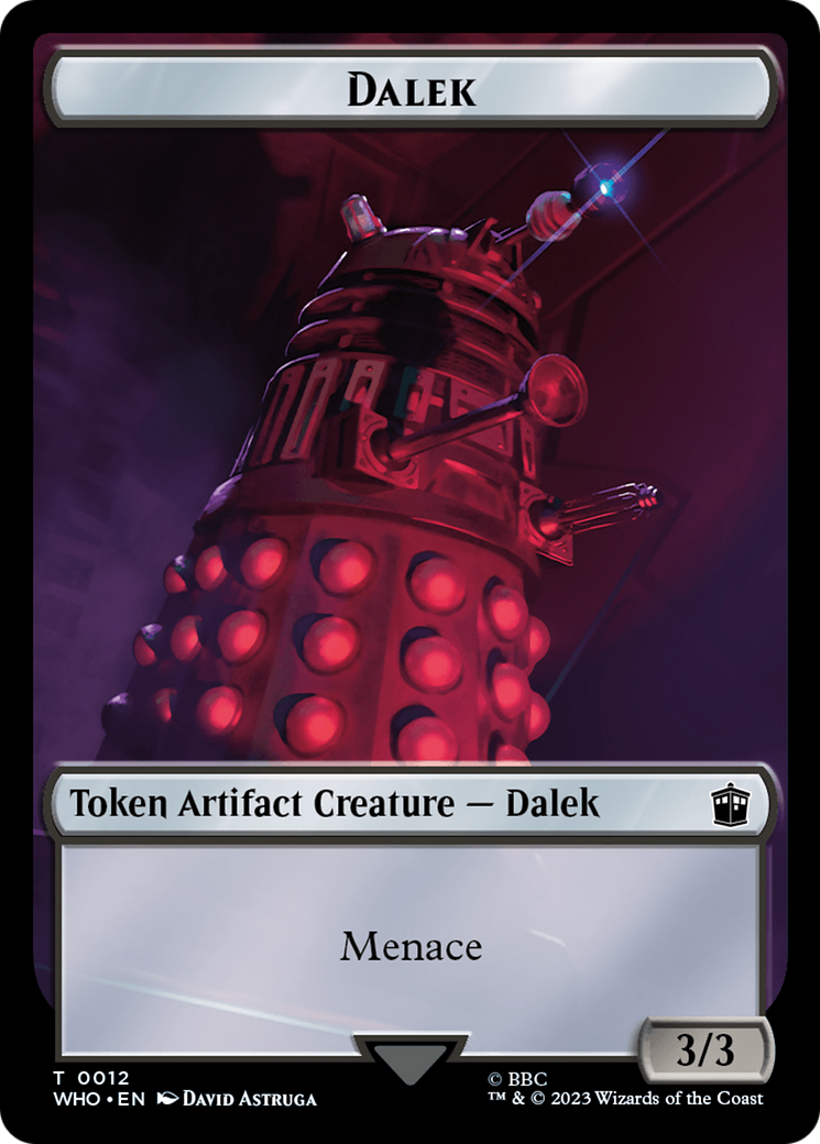 Dalek // Food (0025) Double-Sided Token [Doctor Who Tokens] | PLUS EV GAMES 
