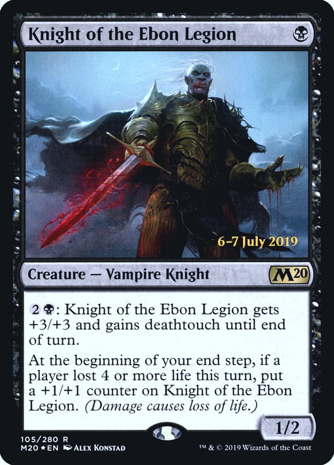 Knight of the Ebon Legion  [Core Set 2020 Prerelease Promos] | PLUS EV GAMES 