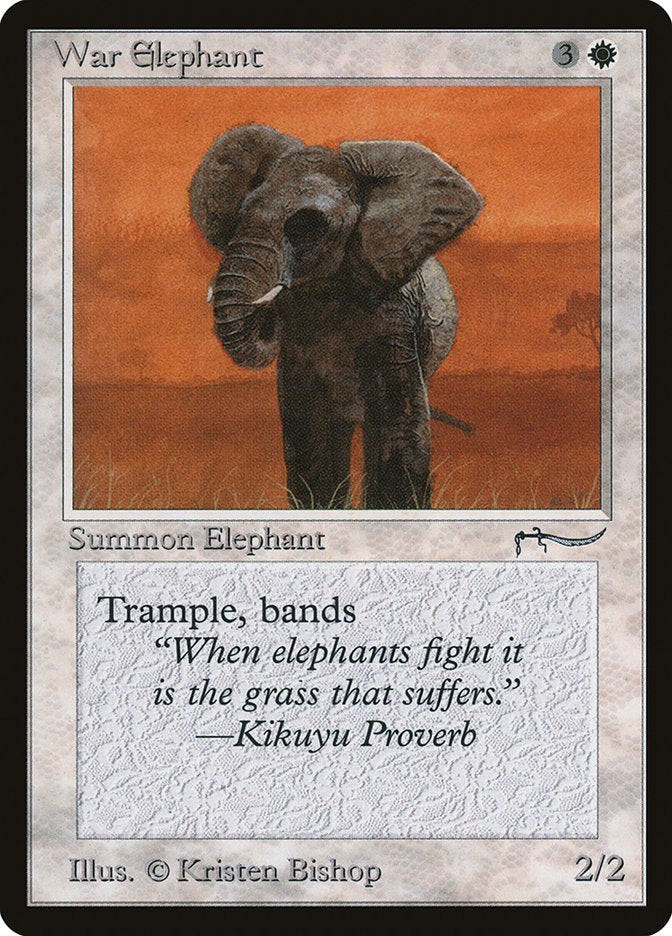 War Elephant (Dark Mana Cost) [Arabian Nights] | PLUS EV GAMES 
