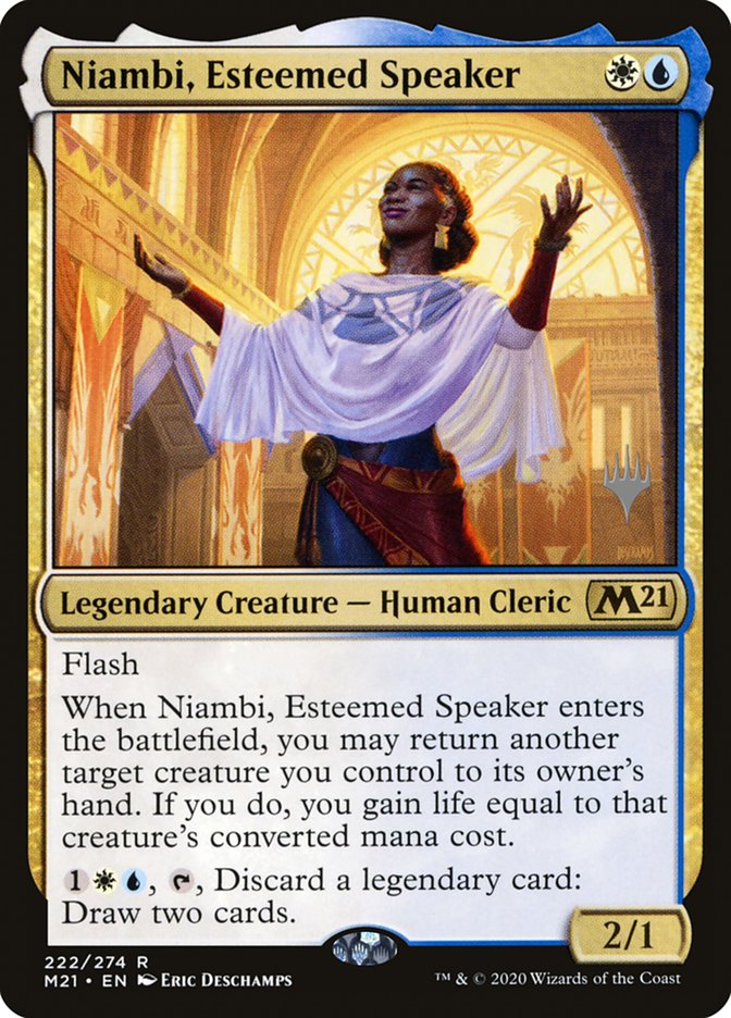 Niambi, Esteemed Speaker (Promo Pack) [Core Set 2021 Promos] | PLUS EV GAMES 