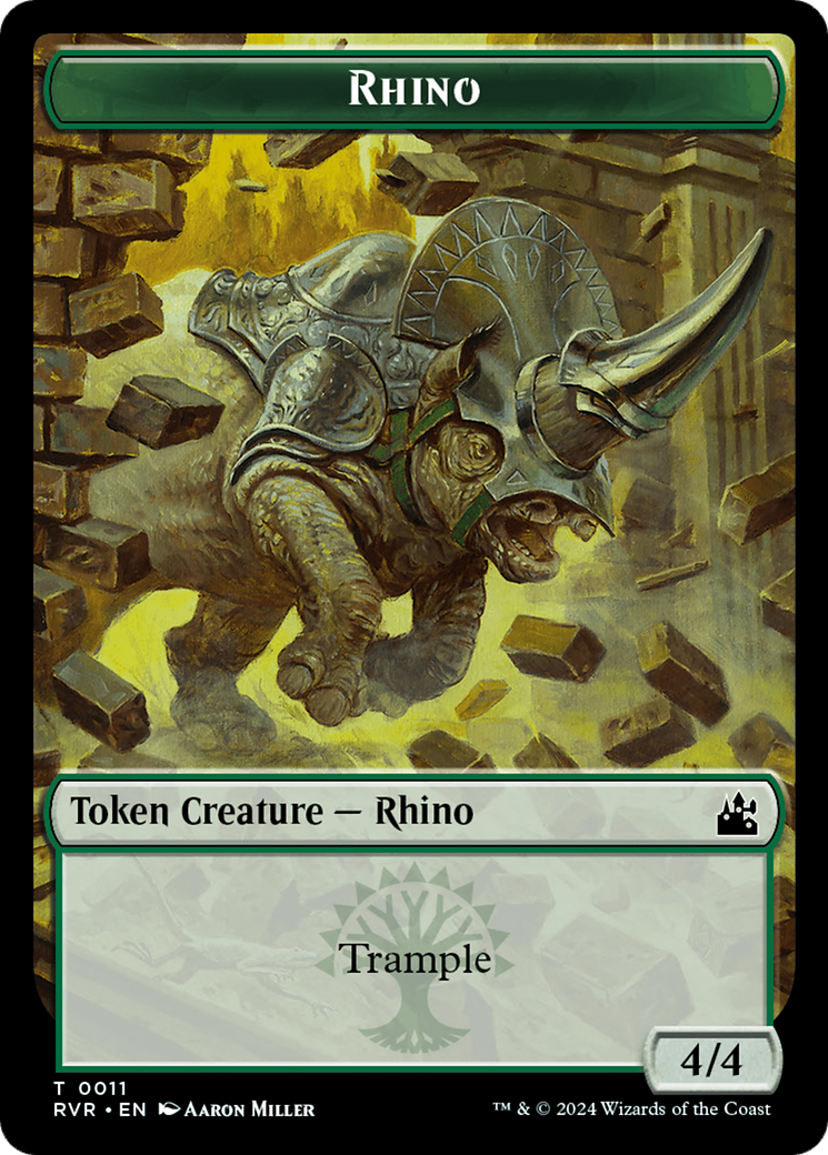 Goblin (0008) // Rhino Double-Sided Token [Ravnica Remastered Tokens] | PLUS EV GAMES 