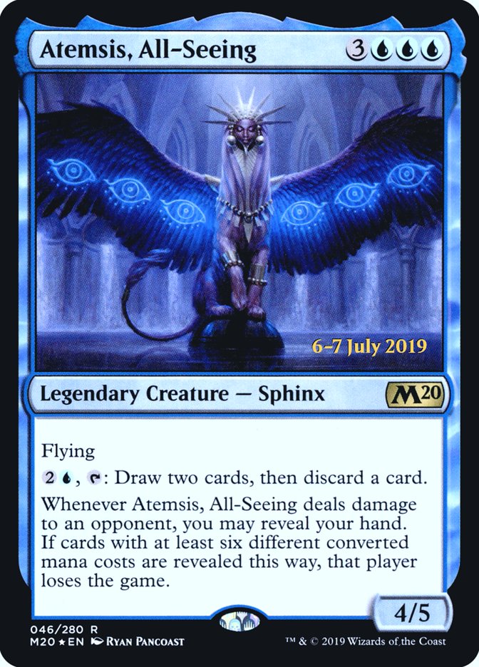 Atemsis, All-Seeing  [Core Set 2020 Prerelease Promos] | PLUS EV GAMES 