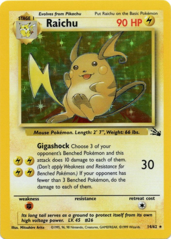 Raichu (14/62) [Fossil Unlimited] | PLUS EV GAMES 