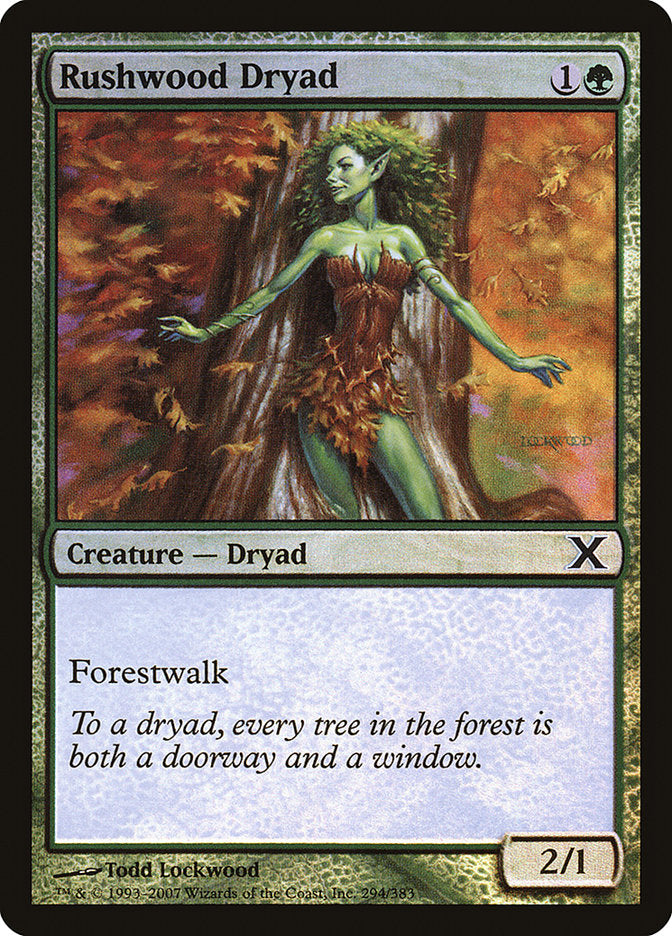 Rushwood Dryad (Premium Foil) [Tenth Edition] | PLUS EV GAMES 