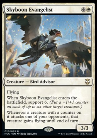 Skyboon Evangelist (Promo Pack) [Streets of New Capenna Commander Promos] | PLUS EV GAMES 