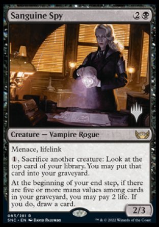 Sanguine Spy (Promo Pack) [Streets of New Capenna Promos] | PLUS EV GAMES 