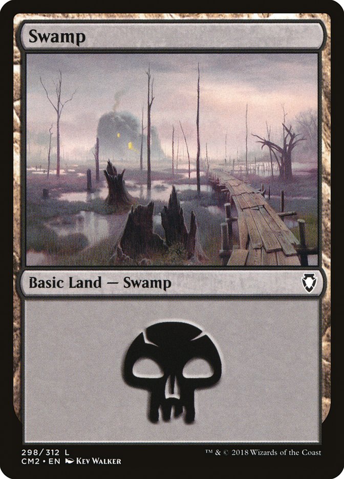 Swamp (298) [Commander Anthology Volume II] | PLUS EV GAMES 