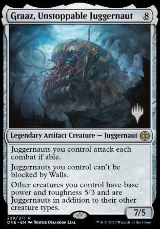 Graaz, Unstoppable Juggernaut (Promo Pack) [Phyrexia: All Will Be One Promos] | PLUS EV GAMES 