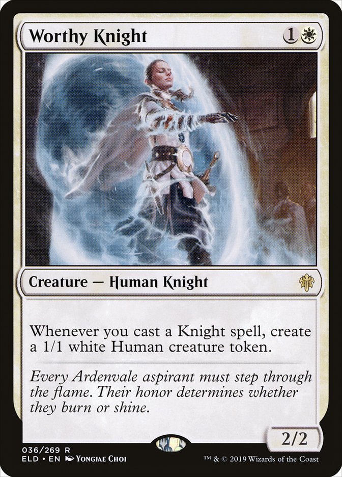 Worthy Knight [Throne of Eldraine] | PLUS EV GAMES 