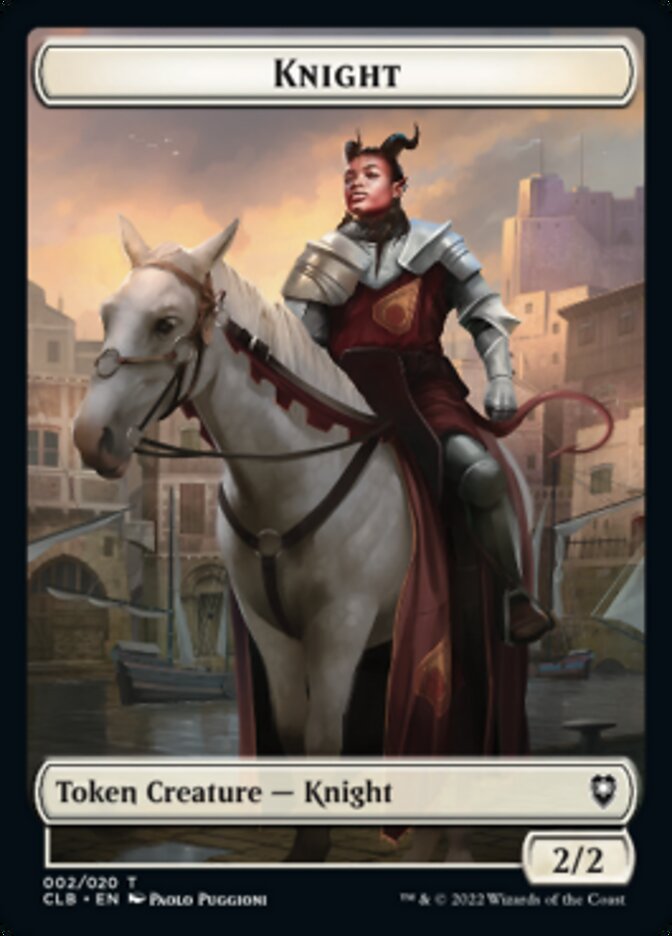 Treasure // Knight Double-sided Token [Commander Legends: Battle for Baldur's Gate Tokens] | PLUS EV GAMES 