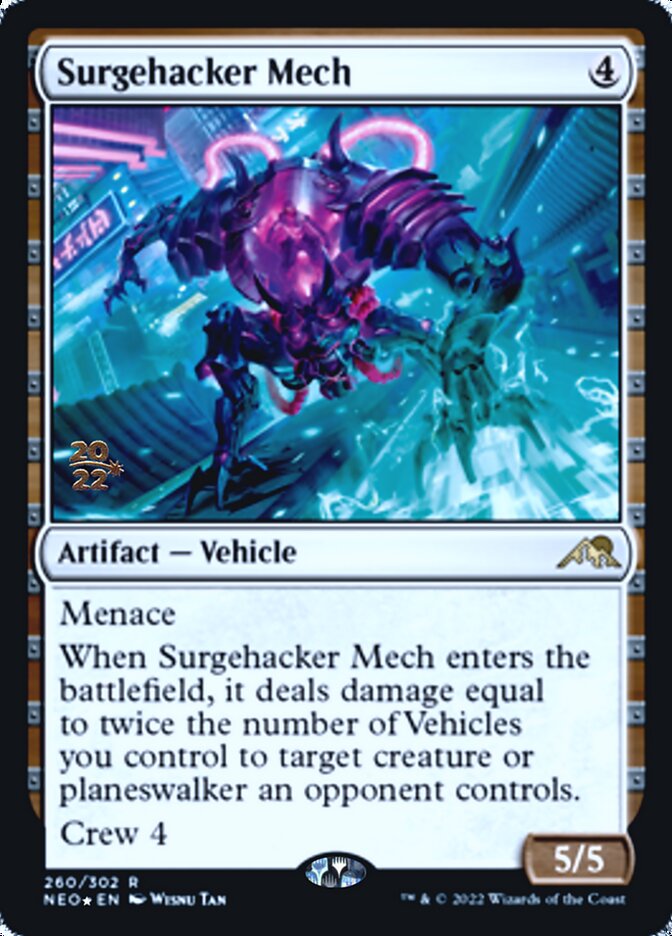 Surgehacker Mech [Kamigawa: Neon Dynasty Prerelease Promos] | PLUS EV GAMES 