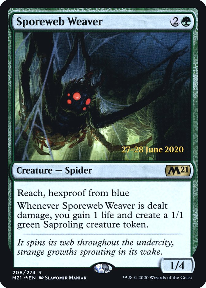 Sporeweb Weaver  [Core Set 2021 Prerelease Promos] | PLUS EV GAMES 