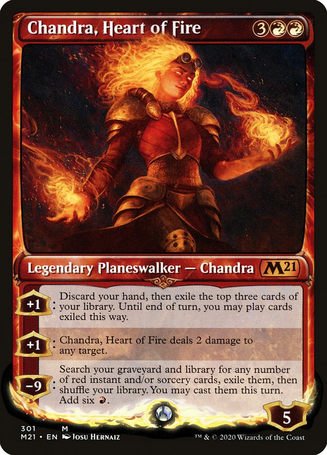 Chandra, Heart of Fire (Showcase) [Core Set 2021] | PLUS EV GAMES 