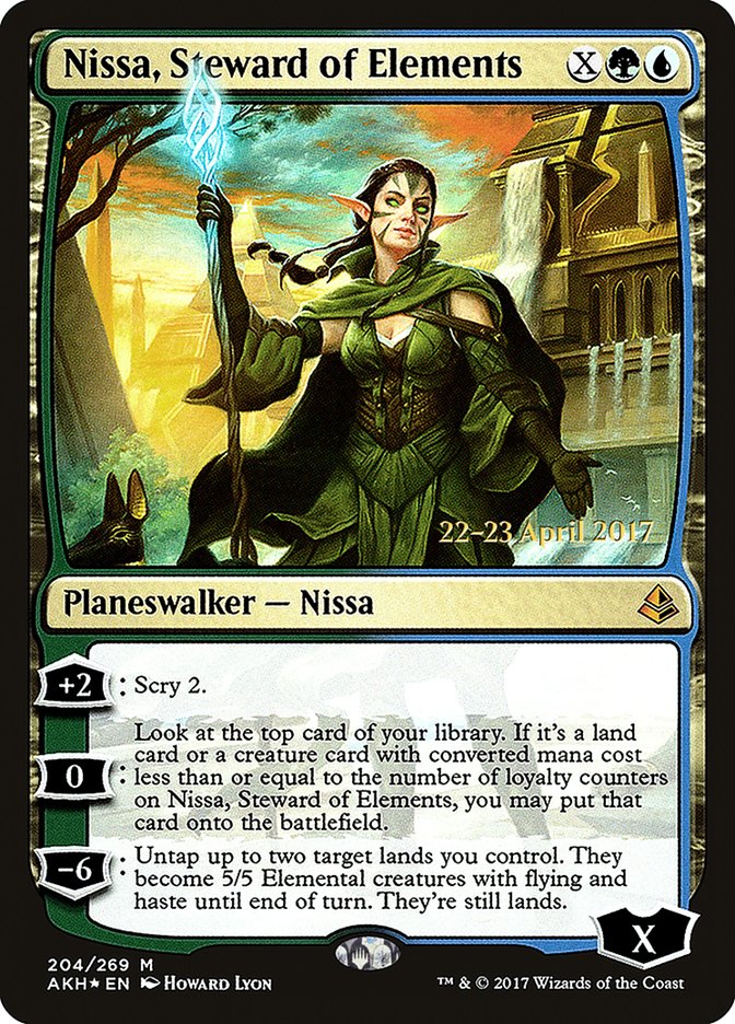 Nissa, Steward of Elements  [Amonkhet Prerelease Promos] | PLUS EV GAMES 