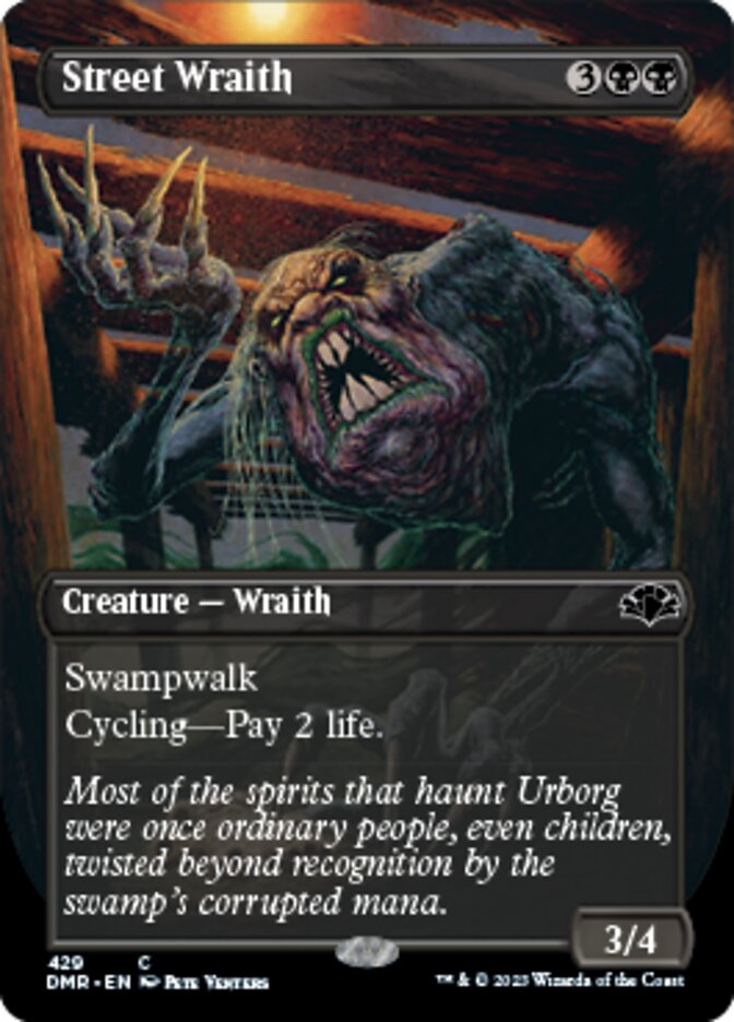 Street Wraith (Borderless Alternate Art) [Dominaria Remastered] | PLUS EV GAMES 