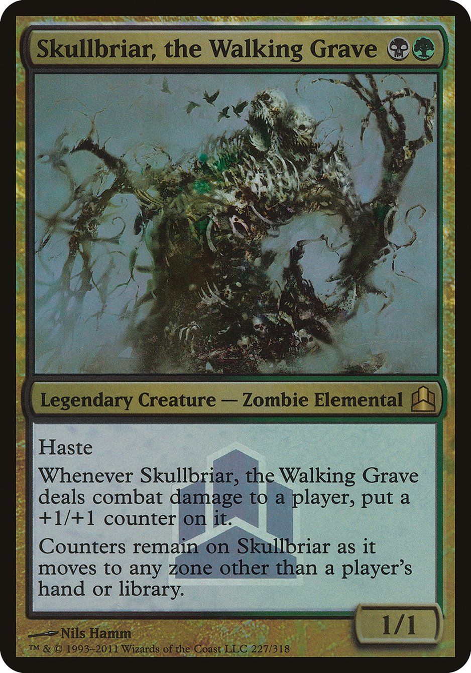 Skullbriar, the Walking Grave (Launch) (Oversized) [Commander 2011 Prerelease Promos] | PLUS EV GAMES 