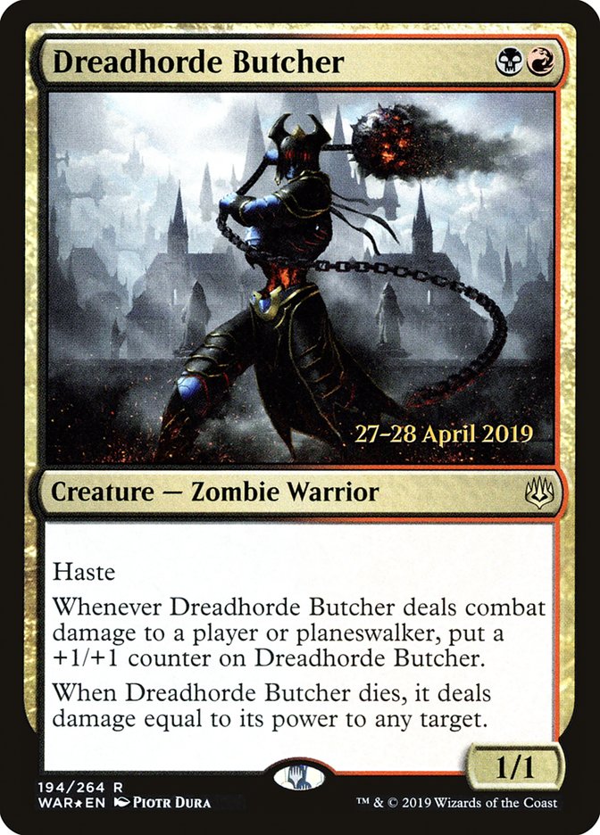 Dreadhorde Butcher  [War of the Spark Prerelease Promos] | PLUS EV GAMES 