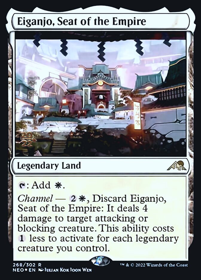 Eiganjo, Seat of the Empire [Kamigawa: Neon Dynasty Prerelease Promos] | PLUS EV GAMES 