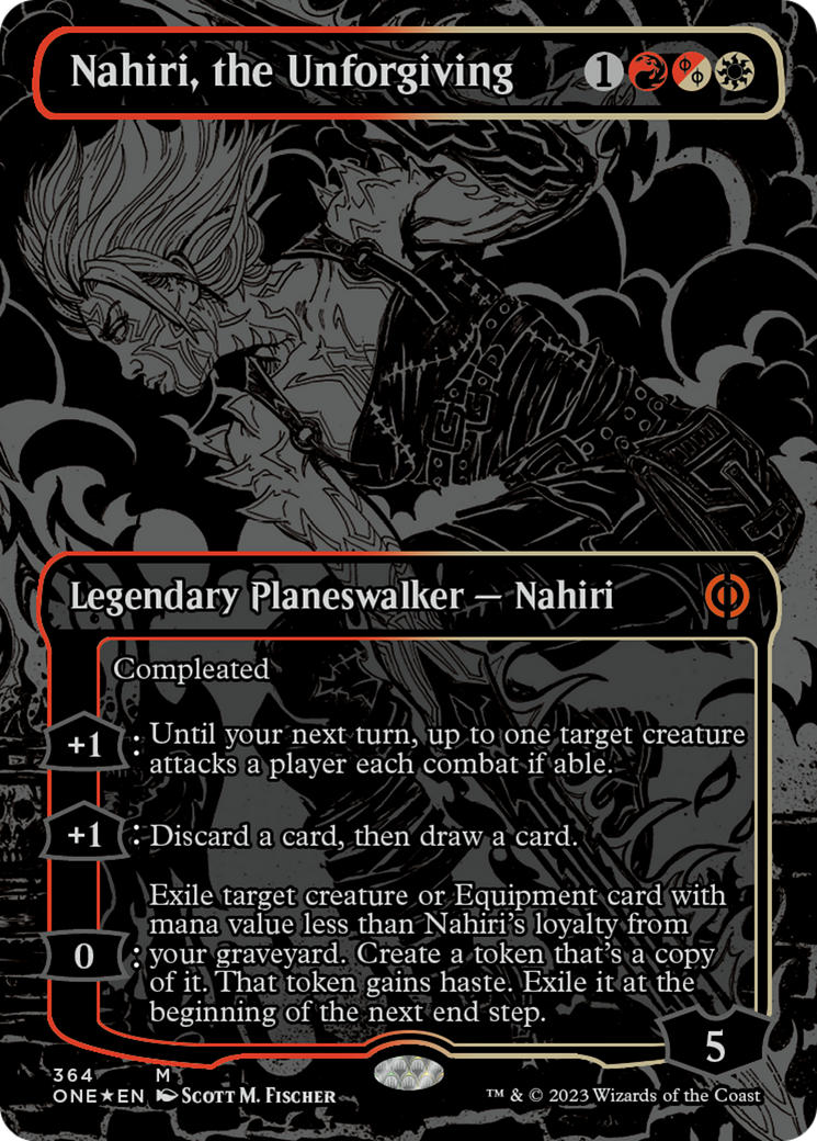 Nahiri, the Unforgiving (Oil Slick Raised Foil) [Phyrexia: All Will Be One] | PLUS EV GAMES 