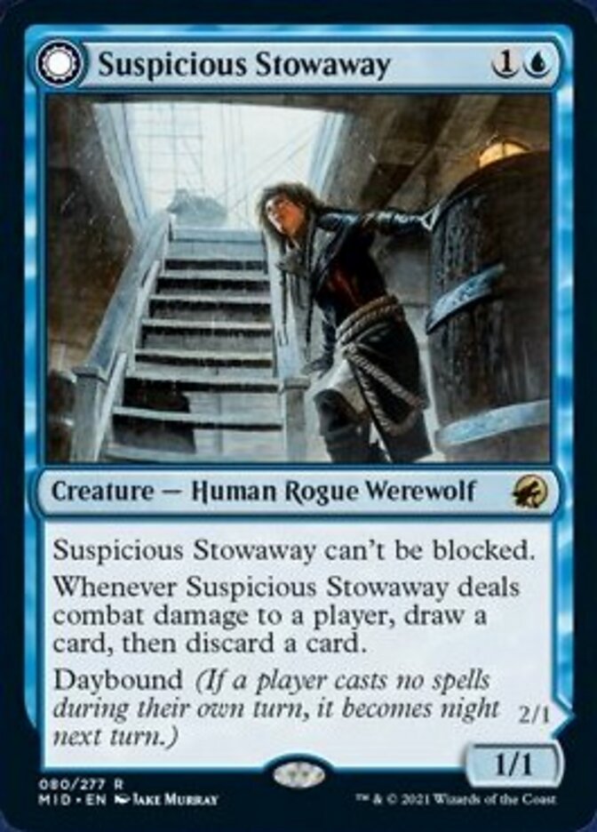 Suspicious Stowaway // Seafaring Werewolf [Innistrad: Midnight Hunt] | PLUS EV GAMES 