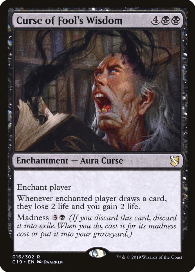 Curse of Fool's Wisdom [Commander 2019] | PLUS EV GAMES 