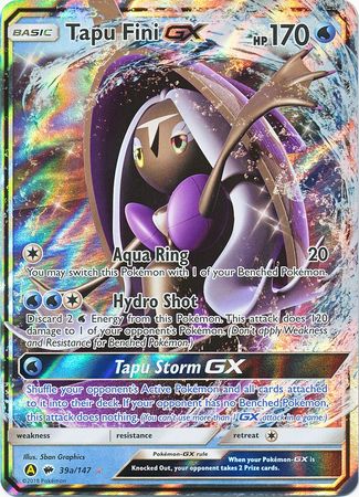 Tapu Fini GX (39/147) (Alternate card) (Jumbo Card) [Sun & Moon: Burning Shadows] | PLUS EV GAMES 