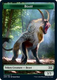 Beast // Saproling Double-sided Token [Double Masters Tokens] | PLUS EV GAMES 