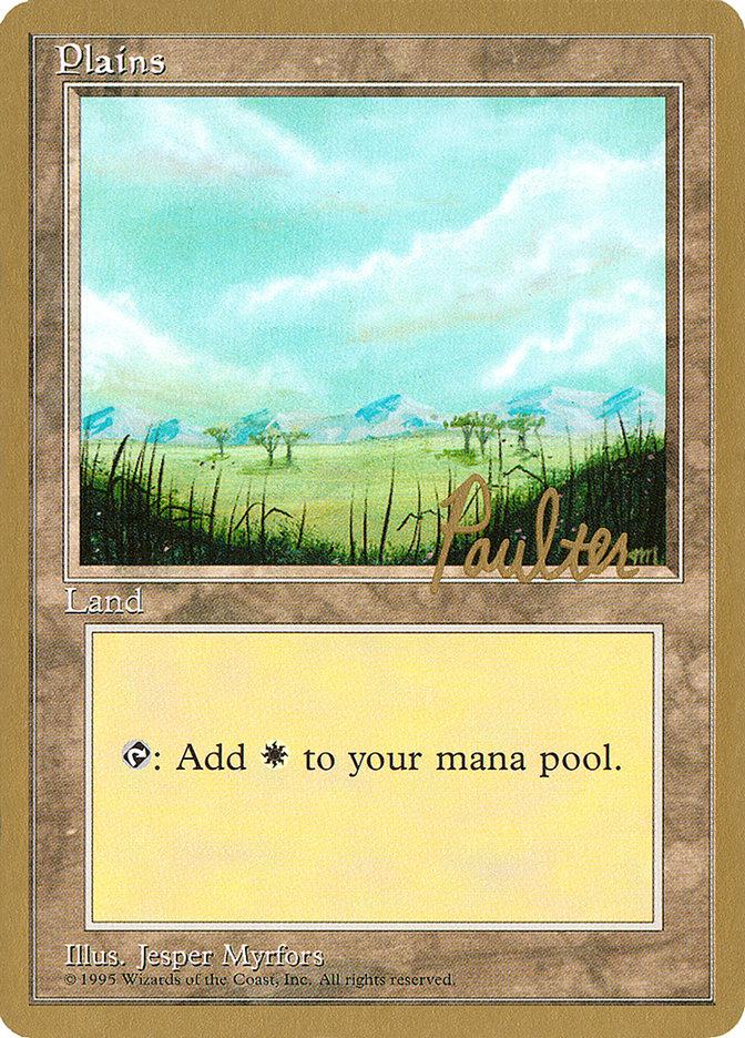 Plains (pp365) (Preston Poulter) [Pro Tour Collector Set] | PLUS EV GAMES 