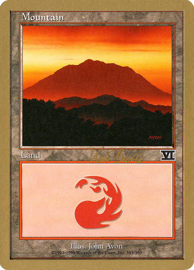 Mountain (kb343) (Kai Budde) [World Championship Decks 1999] | PLUS EV GAMES 