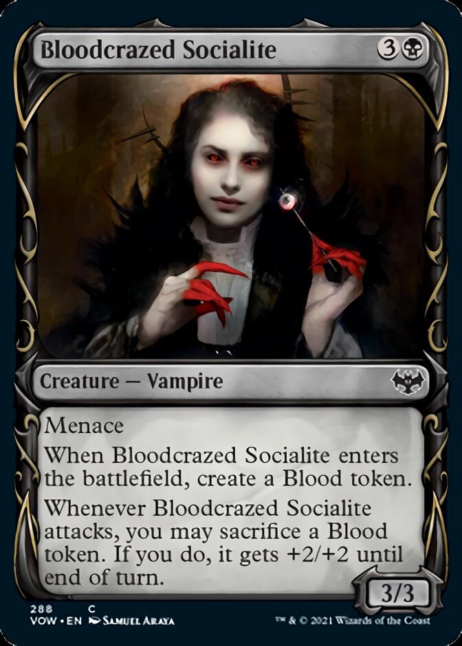 Bloodcrazed Socialite (Showcase Fang Frame) [Innistrad: Crimson Vow] | PLUS EV GAMES 